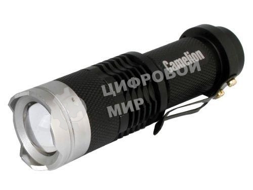Фонарь LED5135 (LED XPE ZOOM 3 реж 1хLR6 алюм. блистер черный Camelion 12915