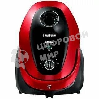 Пылесос Samsung VC20M257AWR красный, 460/2000 Вт, уборка сухая, пылесборник мешок 2.5 л