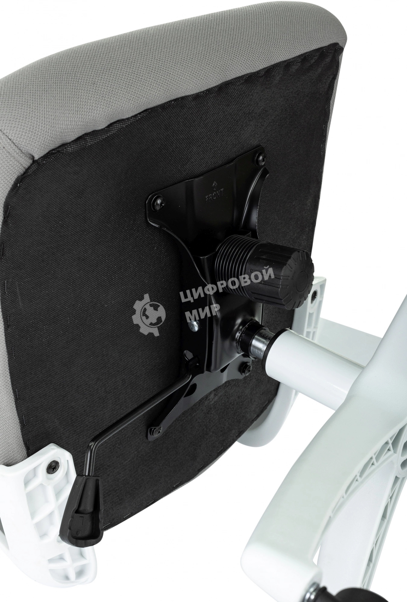 Кресло руководителя Бюрократ Sigma WH 1 серый, сетка/ткань, крестов. пластик, пластик белый