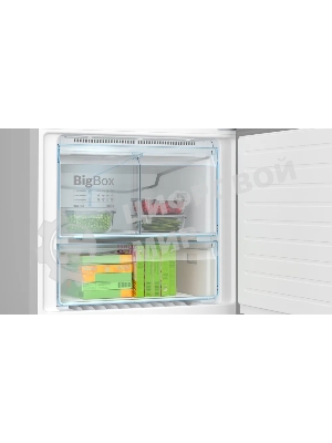 Холодильник Bosch KGN76CI30U серебристый двухкамерный 406/115л морозилка снизу, No Frost