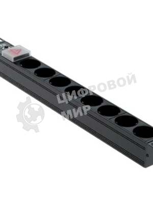 Блок распределения питания Lanmaster TWT-PDU19-16A8P-3.0 гор.размещ. 8xSchuko базовые 16A C14 3м