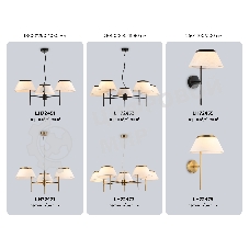 Настенный светильник Ambrella light LH72475 BS/WH латунь/белый Е14 max 40W 300*260*400