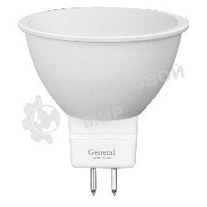 Лампа Светодиодная General  GLDEN-MR16-12-230-GU5.3-6500 1/10/100