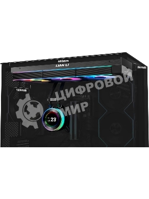 Система жидкостного охлаждения Lian Li HydroShift II LCD-C 360CL Black, 360 мм, 3x120 мм, 200-2600 об/мин, 31 дБ, 4-pin PWM, ЖК-дисплей, ARGB, черный