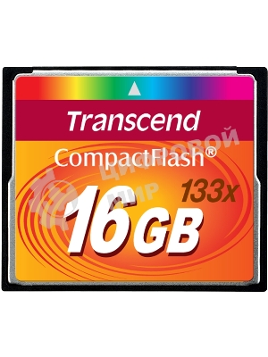 Флеш карта Transcend CF TS16GCF133/CF (Compact Flash)/16 ГБ/40 МБ/с