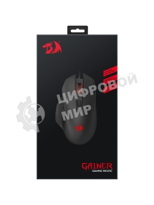 Мышь проводная Redragon Gainer черный, 3200 dpi, USB, кнопки - 6