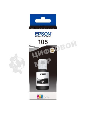 Чернила Epson 105BK C13T00Q140 черный (8000 стр.) (140мл) для Epson L7160/7180