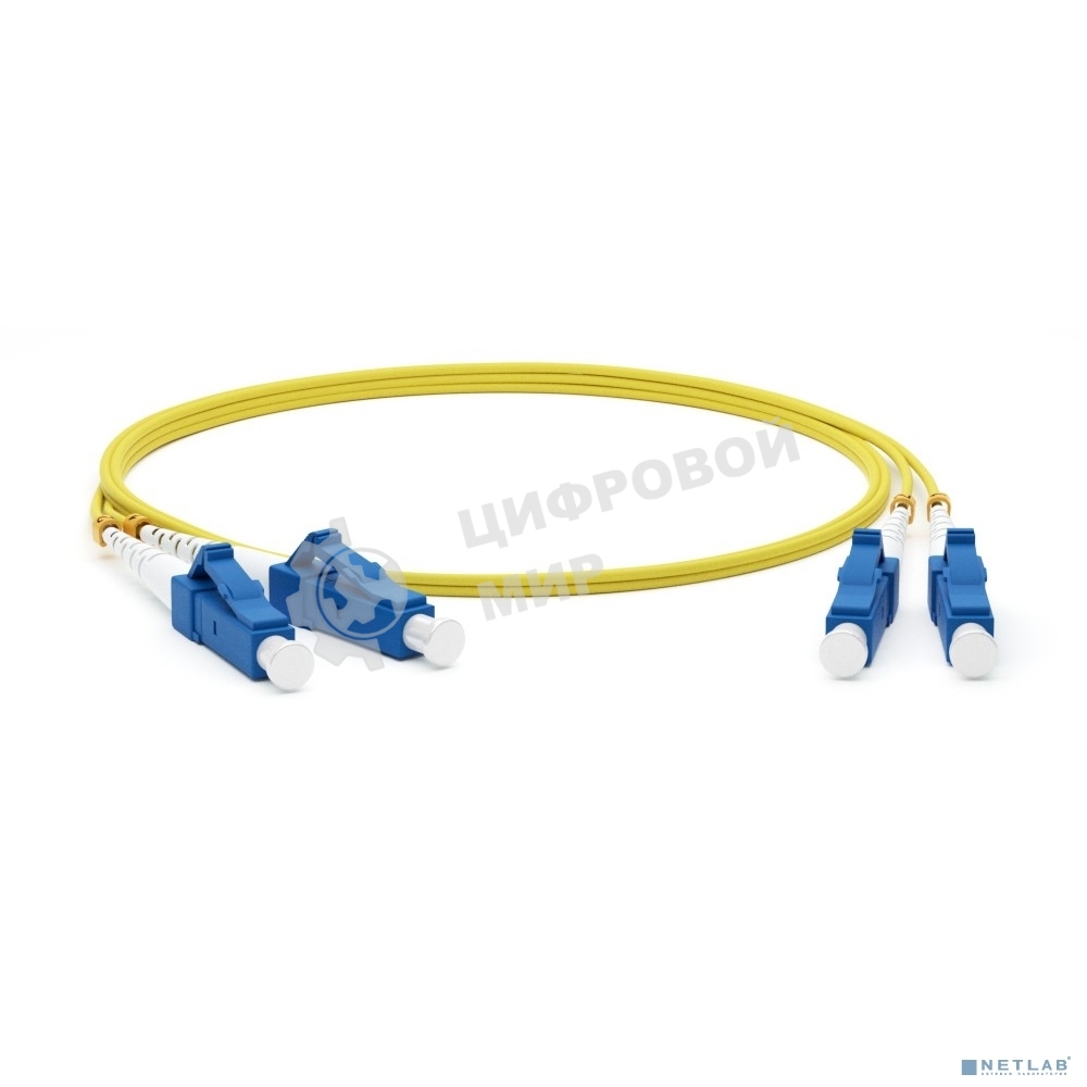 Патч-корд Hyperline волоконно-оптический (шнур) SM 9/125 (OS2), LC/UPC-LC/UPC, duplex, LSZH, 10 м FC-D2-9-LC/UR-LC/UR-H-10M-LSZH-YL (FC-9-LC-LC-UPC-10M)