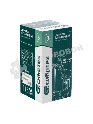 Домкрат гидравлический Сибртех бутылочный, 3т, 180-320 мм