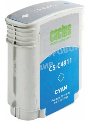 Картридж струйный Cactus CS-C4911 №82 голубой (72 мл) для HP Design Jet 500/800C