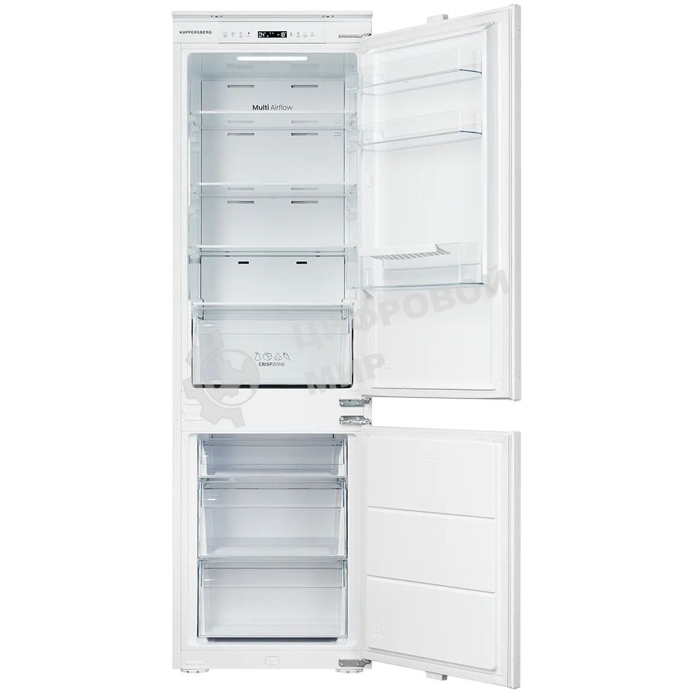 Встраиваемый холодильник Kuppersberg RBN 1764, High-Tech, полезный объем 243 л, No Frost, супер заморозка, инверторный компрессор, электронное управление, энергоэффективность А+