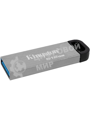 Флешка USB Kingston DataTraveler Kyson (DTKN/512Gb), 512Gb, USB 3.2 Gen 1, R/W 200/60, серебристый/черный
