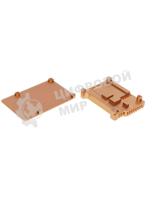 Корпус Qumo Aluminum case without fan, Raspberry Pi 4, gold(RS005)