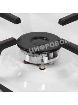 Газовая варочная панель Maunfeld EGHE.64.43CW/G, 4 конфорки, эмалированная сталь, белый