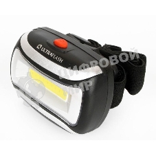 Фонарь налобный LED 5380 (3Вт COB LED 3 режима черн. пласт. пакет) Ultraflash 12870