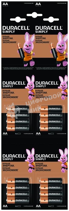 Элемент питания Duracell LR03-4BL BASIC 4х4 (16/240/31680)5009140/5008102 (блист.16шт) Duracell Б0046869