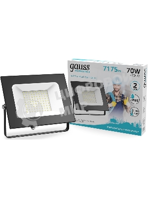 Прожектор светодиодный Gauss Elementary 70W 7175lm 4000К 175-265V IP65 черный LED