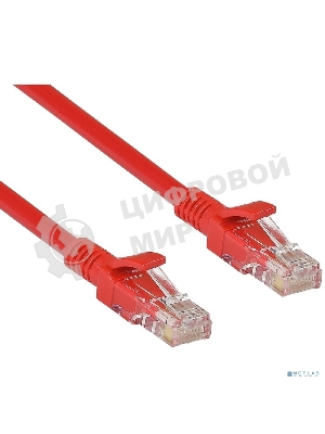 Коммутационный шнур ExeGate EX258666RUS Патч-корд UTP cat.5e, 0.3м ExeGate красный