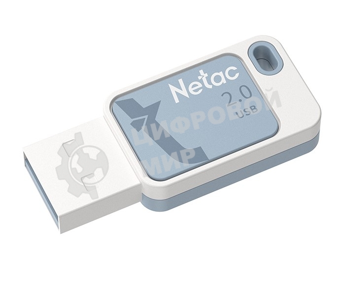 Флешка USB Netac UA31 (NT03UA31N-008G-20BL), 8Gb, USB 2.0, R/W 110/45, синий/белый