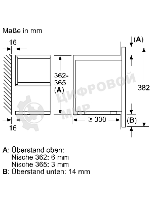 Встраиваемая микроволновая печь Bosch BER7321B1 900Вт, 5 режимов, кварцевый гриль,инвертер, 21 л, черный, петли справа