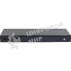 Коммутатор неуправляемый 24-портовый DAHUA DH-S3226-24ET-240 с РоЕ, 24xRJ45 100Mb PoE, 2хКомбо SFP/RJ45 1Gb uplink, суммарно 240Вт, коммутация 8.8 Гбит/с, MAC-таблица 8К