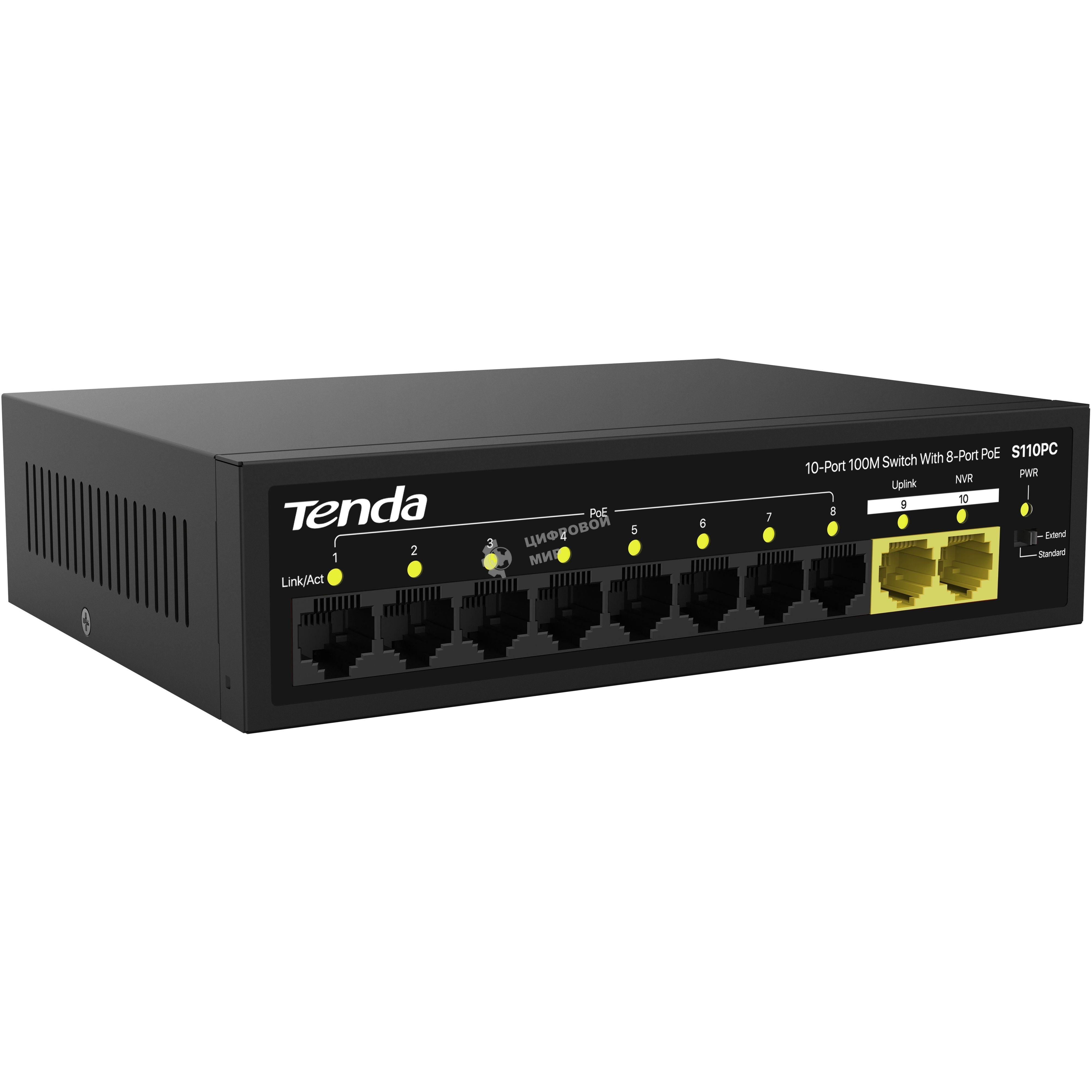Коммутатор Tenda S110PC 10PORT 10/100M