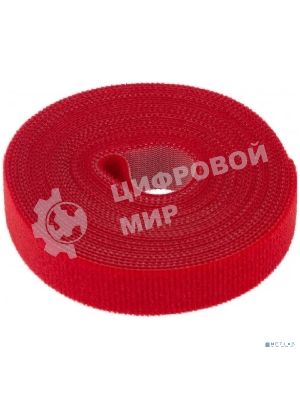 Лента-липучка многоразовая Rexant 5 м х 20 мм, красная (1 шт.)