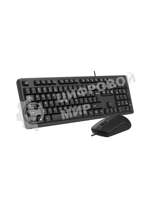 Комплект клавиатура+мышь A4Tech KK-3330 проводной, USB, 1200 DPI, чёрный
