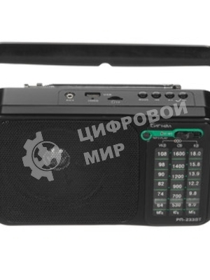 Радиоприемник портативный Сигнал РП-233BT черный USB microSD