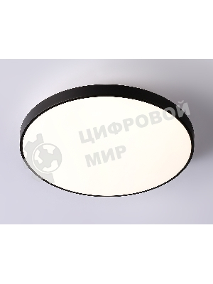 Потолочный светодиодный светильник Ambrella light FZ1224 BK черный IP44 13W 4200K D232*50 (Без ПДУ)