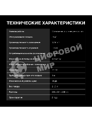 Кондиционер мобильный Hyundai HPAC-12-2 12000 BTU, 35 м², 64 дБ, охлаждение, осушение, белый