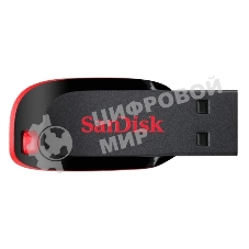 Флешка USB Sandisk CZ50 Cruzer Blade (SDCZ50-008G-B35), 8Gb, USB 2.0, R/W 15/4, черный/красный