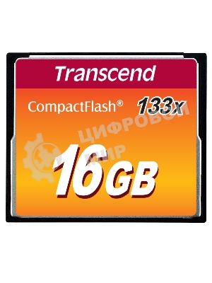 Флеш карта Transcend CF TS16GCF133/CF (Compact Flash)/16 ГБ/40 МБ/с