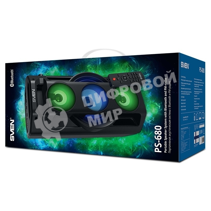 Колонка портативная Sven АС PS-680 черный 65W 1.0 BT