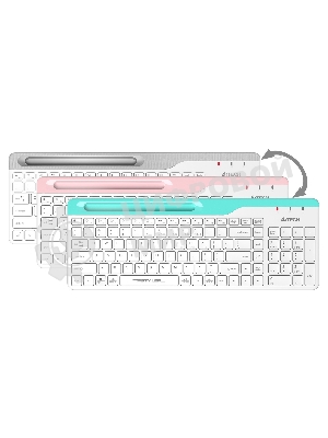 Клавиатура беспроводная A4Tech Fstyler FBK25, USB, Bluetooth/Радиоканал, белый/серый