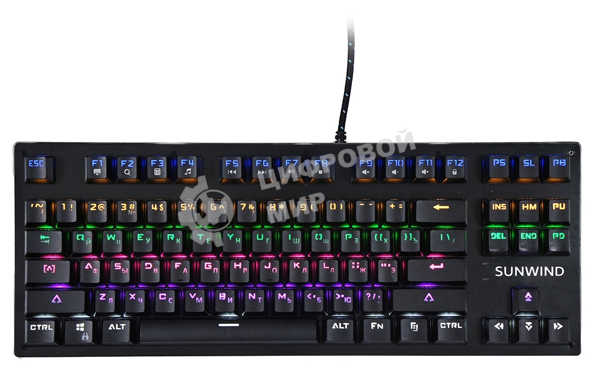 Клавиатура проводная SUNWIND SW-K900G,USB, черный 1422332