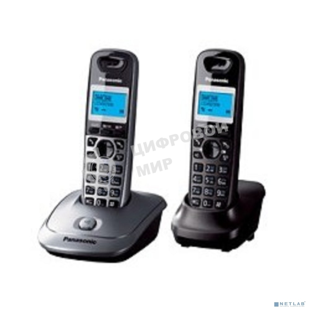 Телефон беспроводной (DECT) Panasonic KX-TG2512RU1 Доп трубка в комплекте, АОН, Caller ID, спикерфон, полифония