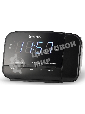 Радиочасы Vitek VT-6611(BK) FM 87,5-108,0 МГц, AM 522-1620 KГц.Размер дисплея	0,9 дюйм.