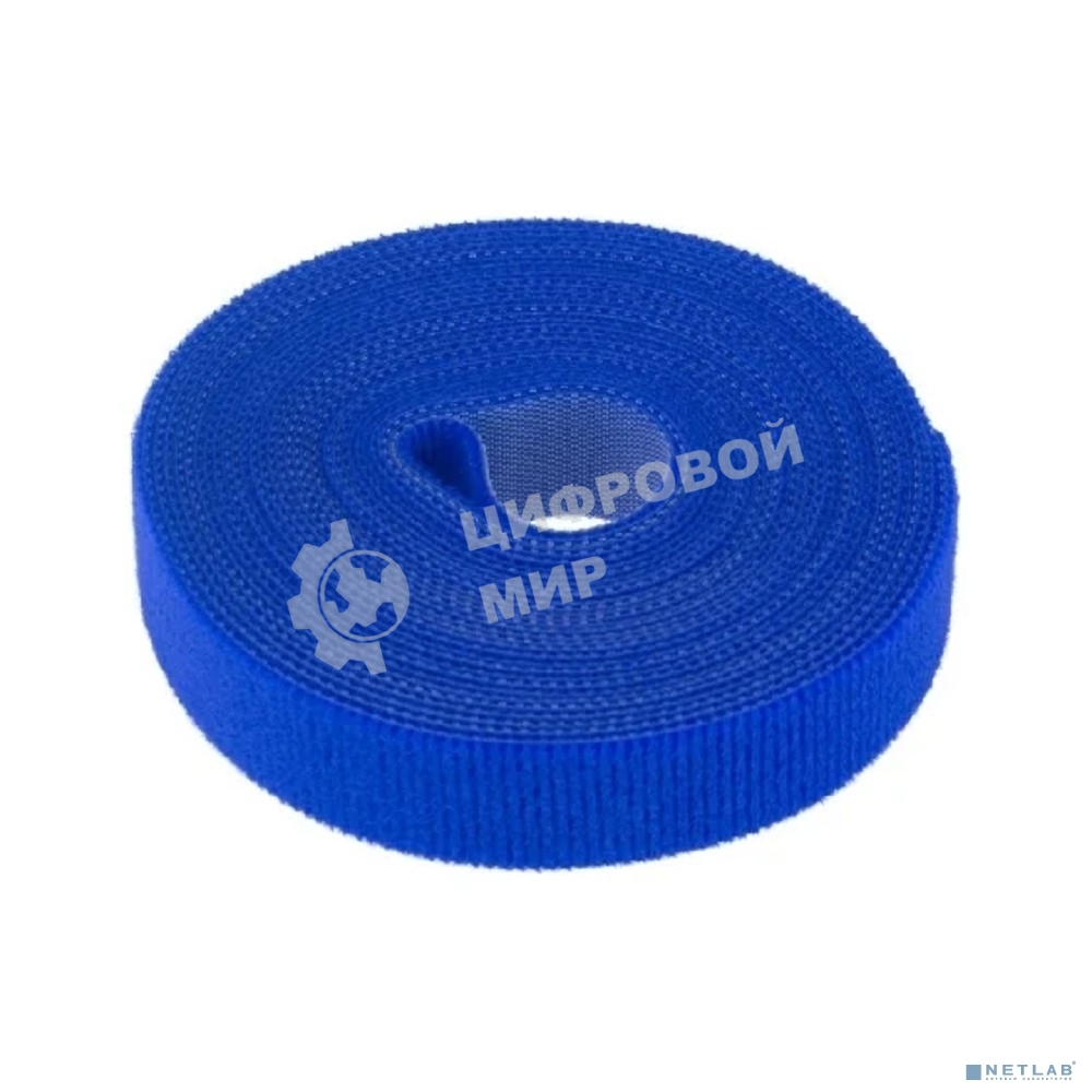 Лента-липучка многоразовая Rexant 5 м х 20 мм, синяя (1 шт.)