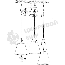 Светильник подвесной HIPER H155-2 3E2740Вт черный