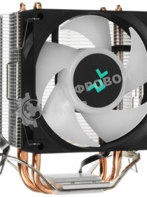Кулер для процессора DEEPCOOL AG300 LED, 92 мм, алюминий/медь, 3050 об/мин, 30.5 дБ, 4 pin, 150 Вт, 129 мм