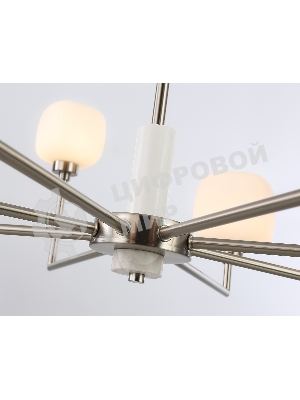 Люстра Ambrella light LH53003/8 SN/FR сатин никель/белый матовый G9*8 max 40W D830*680