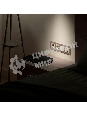 Рамка на 4 поста (латте, стекло) W0041142