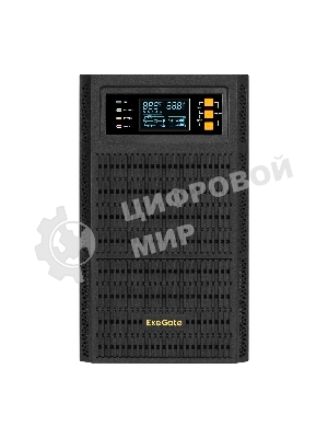 Источник бесперебойного питания On-line ExeGate PowerExpert TL-3000.72V.LCD.AVR.3SH.USB.RS232.SNMP 3000VA/3000W, On-Line, PF=1, LCD, 3*Schuko, RS232, USB, SNMP-slot, встроенные батареи 12V 7.2Ah - 6шт, возможность подключения до 4 внешних батарейных блоков 72В, Tower, металлический корпус, черный