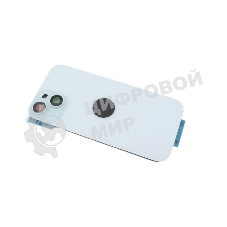 Задняя крышка (стекло) для iPhone 15 (A3090) в сборе со стеклом камеры голубая