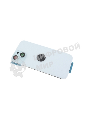 Задняя крышка (стекло) для iPhone 15 (A3090) в сборе со стеклом камеры голубая