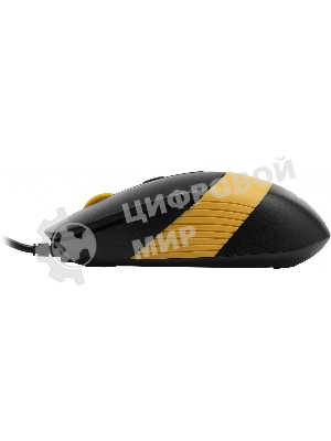 Комплект клавиатура+мышь A4Tech FStyler F1110 проводной, USB, 2000 DPI, чёрный/жёлтый