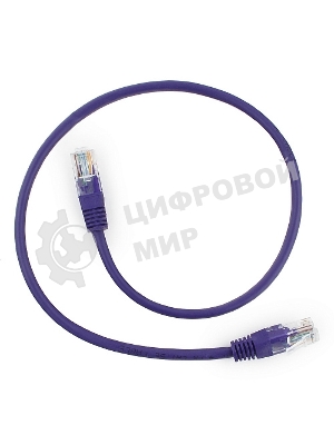 Патч-корд UTP Cablexpert cat.5e, 0.5м, литой, многожильный, фиолетовый