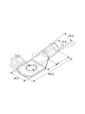 Наконечник ТМЛ Rexant 70–12–13 (70 мм² - Ø 12 мм) ГОСТ 7386-80 (в упак. 2 шт.)