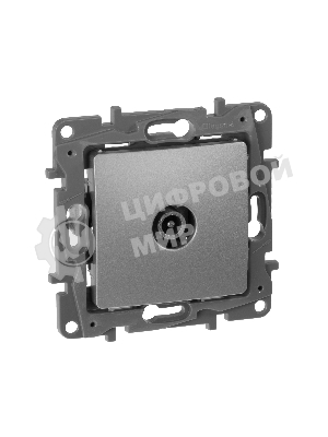 Розетка телевизионная TV - оконечная - 5 дБ - 5-862 мГц - Etika - алюминий